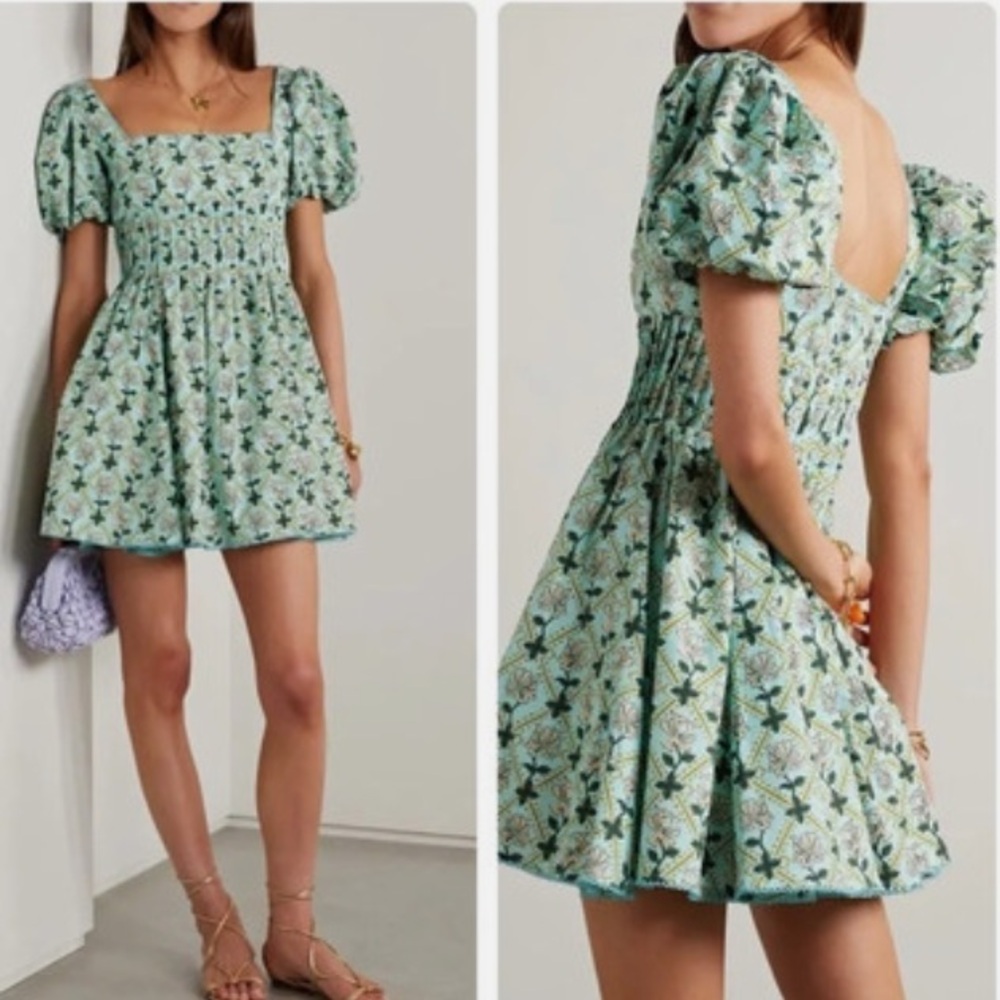 Agua by Agua Bendita Caramelo Herbal Mini Dress Lg/XL